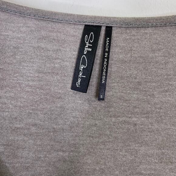 Stella Carakasi Asymmetrical Hem Dress Womens Sz S Long Sleeve Lagenlook Stretch - Picture 6 of 9